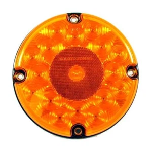 Fortpro 7" Amber Round Tail/Turn Led Bus Light with 17 Leds and Amber Convex DOT - Picture 1 of 3