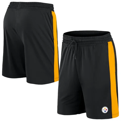Mens Pittsburgh Steelers Workout Sweatpants Sports Jogging Training Loose Shorts Cover