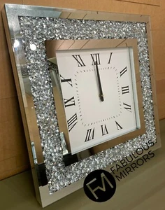 Clock Mirror Gatsby Glitzy LARGE 50cm x 50cm - PREMIUM QUALITY - RRP £149 - Picture 1 of 5
