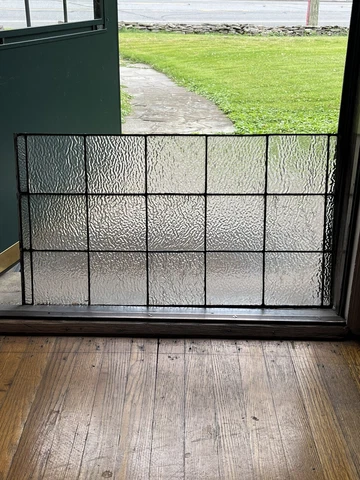 ANTIQUE LEADED PRIVACY GLASS WINDOW FOR REPURPOSE Cover