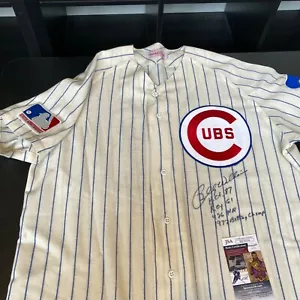 Billy Williams Signed Heavily Inscribed STATS 1969 Chicago Cubs Jersey JSA COA - Picture 1 of 11