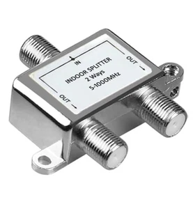 2-Way Cable TV ATSC UHF VHF Antenna RF Coax Splitter Combiner Range 5-1000Mhz - Picture 1 of 7