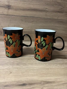 2x Dunoon Stoneware Mugs Eden Design by Ruth Boden Made in Scotland - Picture 1 of 5