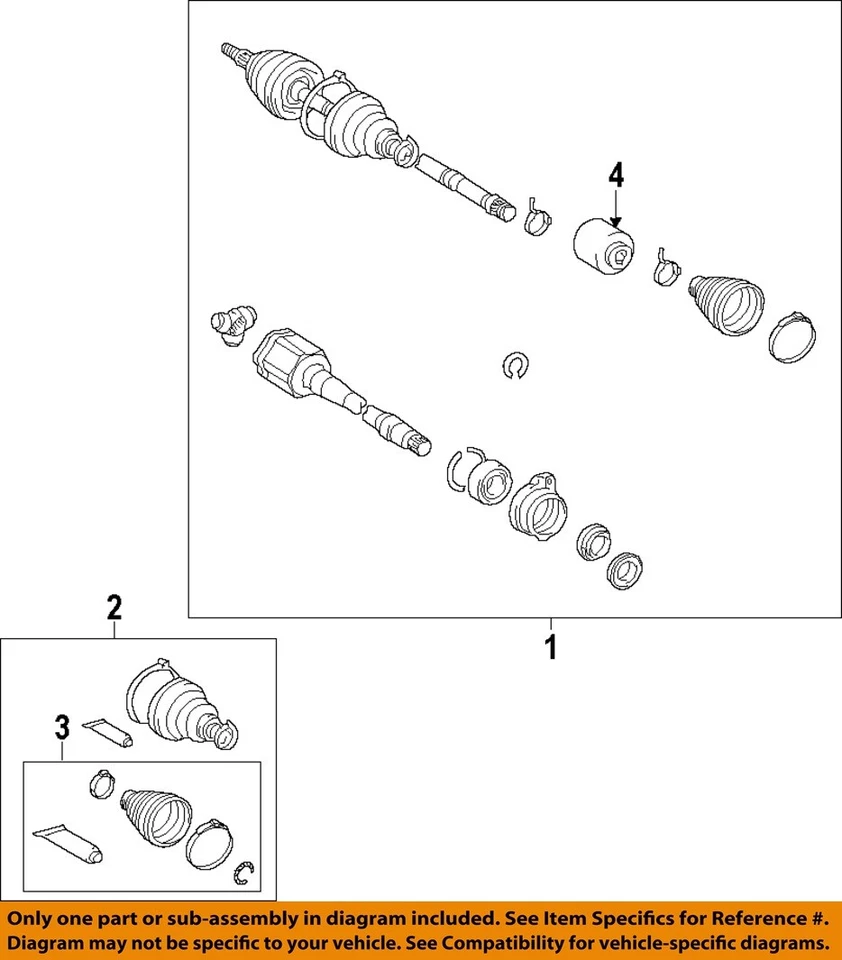 Conjunto de ejes de transmisión de suspensión delantera Toyota OEM 09-19 Corolla 4341002A03 Foto 1 de 1