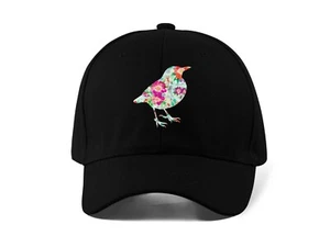 Floral Pattern Bird DTF Printed Logo Baseball Cap Dad Hat Unisex Sportswear - Picture 1 of 4