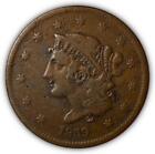 1839 N-7 Booby Head Large Cent Choice Fine F+ Coin #6846