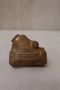CRANE 3/4" NPT THREADED BRONZE Y CWP SWING GATE CHECK VALVE 150S 300 CWP - Picture 1 of 12