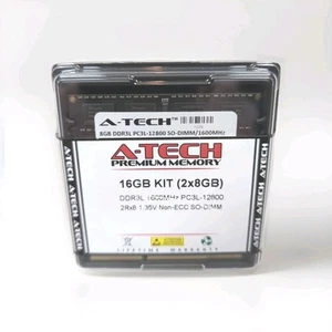 A-Tech 16GB 2 x 8GB PC3-12800 Laptop SODIMM DDR3 1600 Memory RAM PC3L 16G DDR3L - Picture 1 of 7