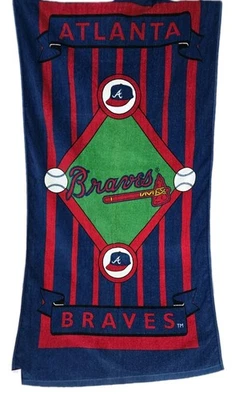 Vintage 1990's ATLANTA BRAVES Baseball MLB Genuine Merchandise Beach Towel NWT - Image 1 of 4