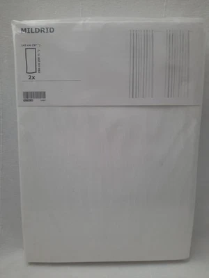 Ikea Pair of Mildrid Curtain Drapery Panels ~ 57" x 98 1/2" ~ White ~ NIP - Image 1 of 4
