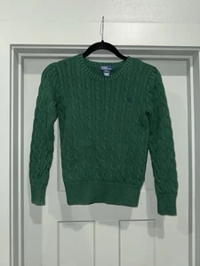 Polo Ralph Lauren Cable Knit Sweater 100% Cotton 10-12 Kids - Picture 1 of 3