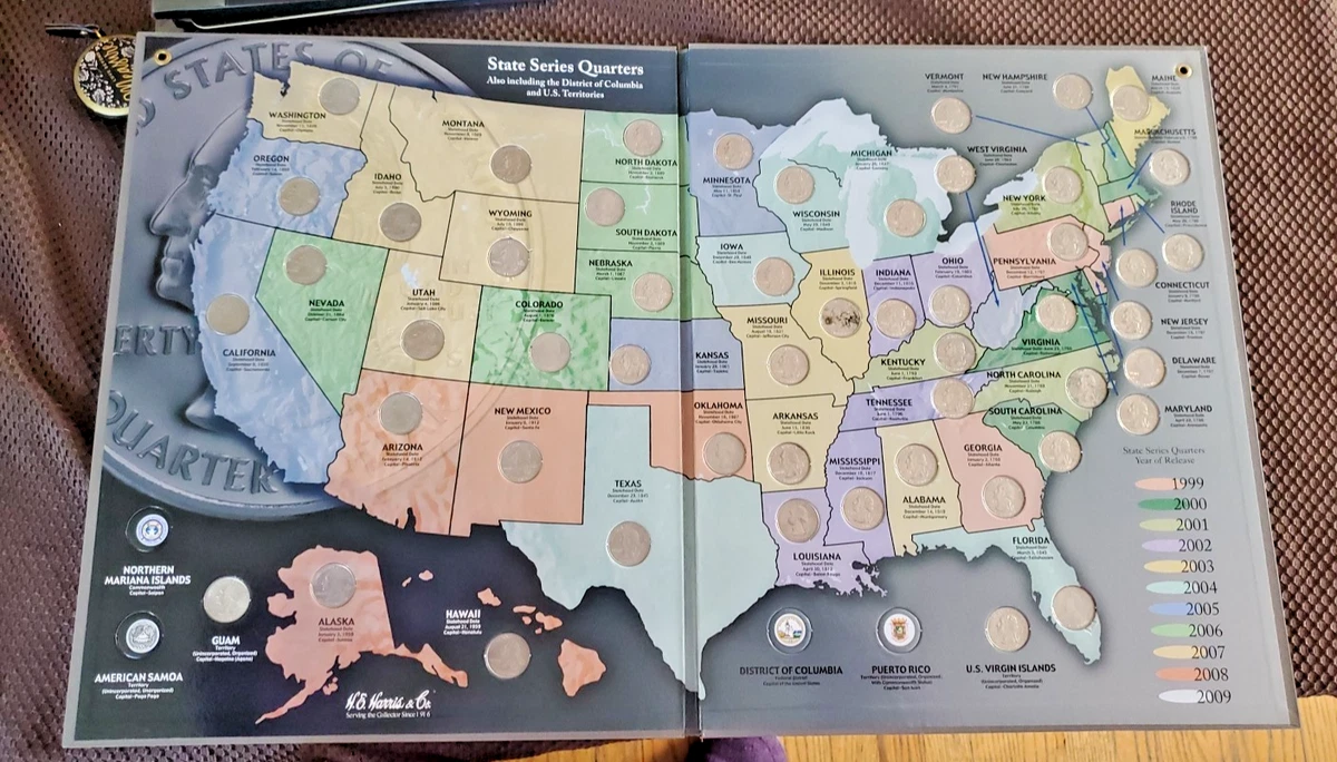 アメリカ州コインコレクション (1999-2008) 完全50州クォーター付き