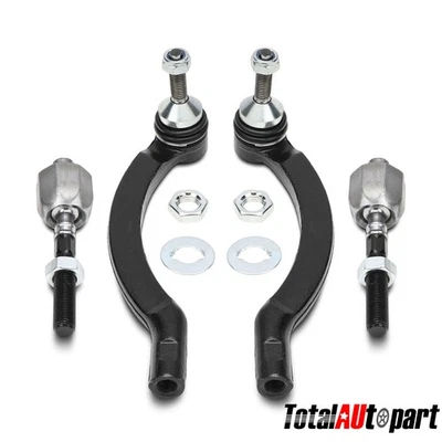 4x Tie Rod End w/ Ball Joint for Volvo S60 2001-2009 S80 Front Inner and Outer - Image 1 of 4