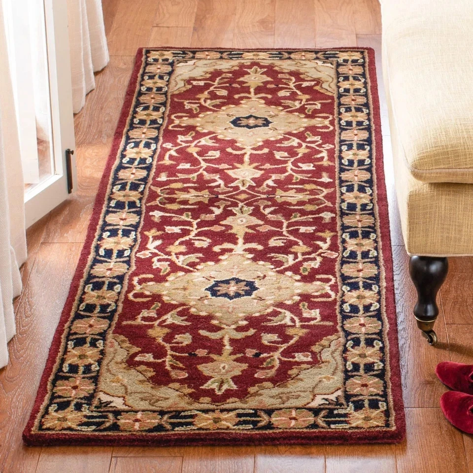 Safavieh HG760B-28 Heritage 2' ' Runner Wool Hand Tufted Traditional Area Rug