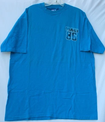 Vintage Hanes short sleeve Maui 86 print single stitch T-shirt adult size XL - Image 1 of 3