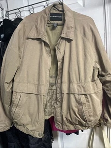 Covington Insulated Bomber Jacket Mens Sz XL Khaki Color 7 Pockets - Picture 1 of 13