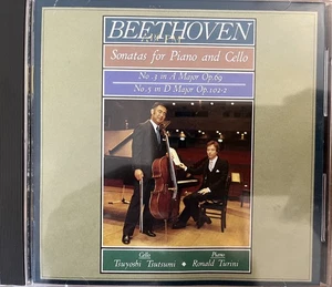 BEETHOVEN - Piano & Cello Sonatas - Tsutsumi/Turini CD CBS Japan 38DC 23 ex-ABC - Picture 1 of 2