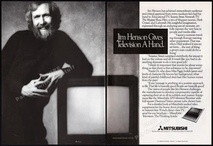 JIM HENSON / MITSUBISHI_Original 1986 Druck AD Promo__2053 TV__Sesamstraße - Bild 1 von 3