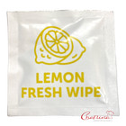50 Lemon Scented Fresh Hand Mini Wet Wipe Individually Wrapped Sachet Restaurant