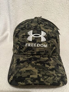 Under Armour Hat Mens Fitted UA Freedom Blitzing Embroidered Green Camo L/XL NWT - Picture 1 of 4