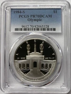 1984-S Olympic Silver Dollar PCGS PR-70 DCAM - Picture 1 of 4