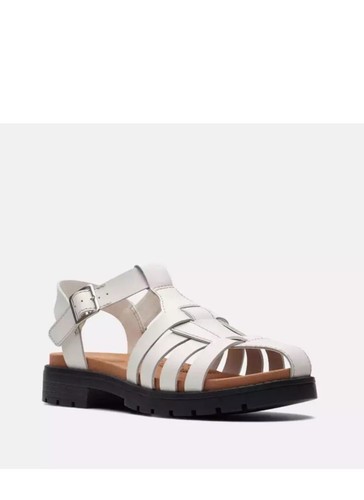 Sandali Clarks donna ORINOCO BAND in pelle bianco sporco taglia UK 7 D EU 41