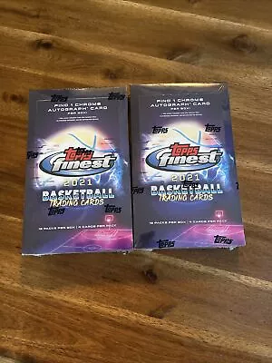 LOT OF 2 Boxes - 2021 Topps Finest Basketball Boxes - Autographs FREE SHIPPING! - Image 1 of 3