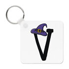Letter V Witches Wizard Hat Keyring Key Chain Funny Witch Halloween Alphabet