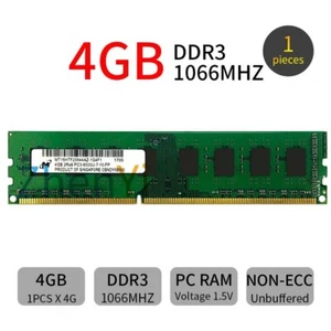 Micron 4GB DDR3 1066MHz PC3-8500U 240Pin 2Rx8 Desktop intel memory PC SDRAM BT - Picture 1 of 7