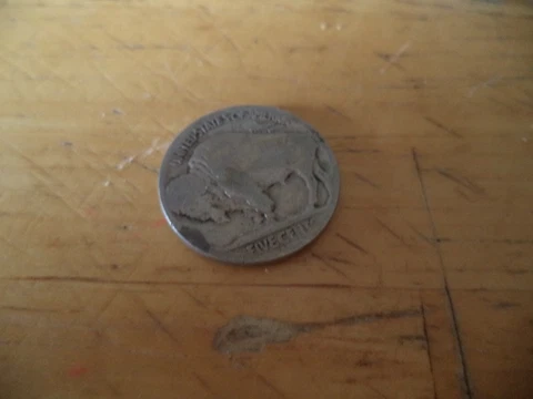 1928 -D  TREATED DATE BUFFALO NICKEL WITHLARGE LAMANATION ON OBVERSE Cover