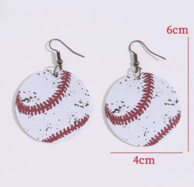 Baseball Fashion Dangle Drop Earrings get ready for spring training - Image 1 of 3