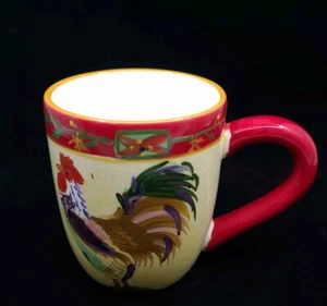 Oneida Rooster Mug by Sally Eckman glass crackle Style Fairweather Friends #T3 - Picture 1 of 7