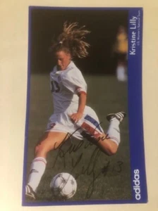 KRISTINE LILLY #13 Signed Photo card USWNT USA Women's Socer Team Autograph NICE - Picture 1 of 4