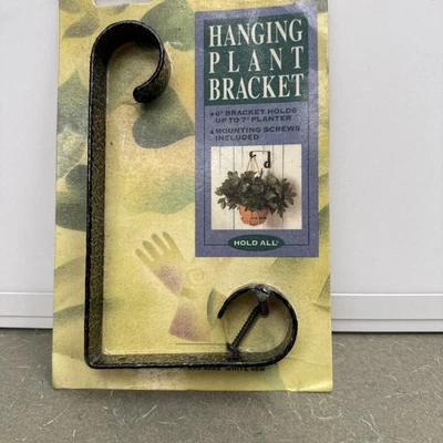 Suporte de planta suspenso AmerTac 9 polegadas metal preto com parafusos 1994 - Imagem 1 de 4