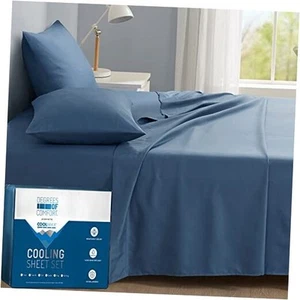  Coolmax Cooling Sheets | Size Bed for Hot Sleepers | Soft Queen Teal Sheet Set - Picture 1 of 7