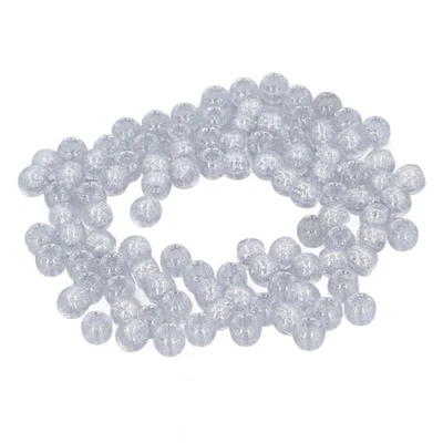 200 peças contas de acrílico 12 mm transparente furo grande contas soltas cabelo tranças barba - Imagem 1 de 4