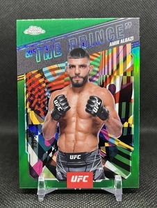 2025 Topps Chrome UFC AMIR ALBAZI AKA "The Prince" GREEN Refractor /99 Flyweight - Bild 1 von 3