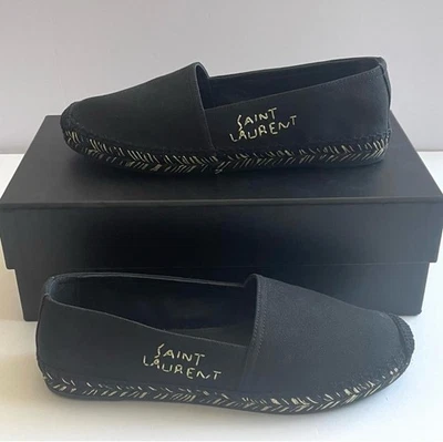 Alpargatas para mujer Saint Laurent YSL negras de lona talla 36 (US 6) nuevas Foto 1 de 4
