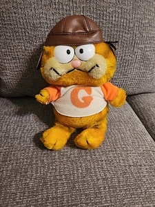 Poltrona vintage Garfield anni 80 atleta calcio peluche United Feature Syndicate - Foto 1 di 15