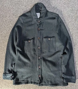Percival Wool Shirt Mens XL Deep Green Heavy Overshirt Button Up Jacket - Picture 1 of 8