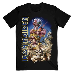 Iron Maiden T Shirt Somewhere Back In Time Band Logo Official Black - Picture 1 of 3