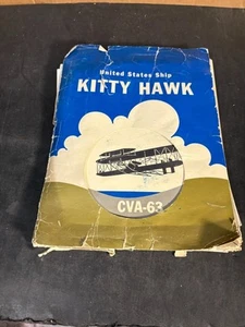 KITTY HAWK 1961 COMMISSIONING FOLDER BOOKLET & PAPER 10 US NAVY 8" X 10" PHOTOGR - Picture 1 of 15