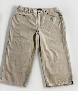 Lauren Jeans Co. Capris Hi Rise Beige Sz. 12 P W 32” X 18” L (289.C) - Picture 1 of 5