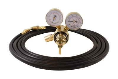 Industrial Argon Regulator/Flowmeter Gauges for MIG & TIG Welders + 5 Feet Hose - Image 1 of 4