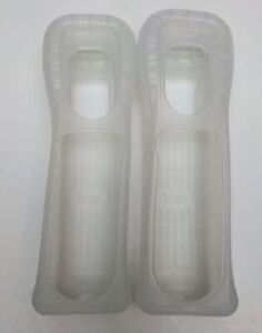 2 Nintendo Wii Remote Controller Silicone Gel Case Covers Clear (2x)