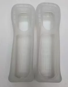 2 Nintendo Wii Remote Controller Silicone Gel Case Covers Clear (2x) - Picture 1 of 2