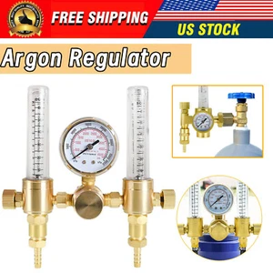 Argon Regulator Flow Meter Mig Tig Welding Single/Dual Output 0-60CFH CGA580 US - Picture 1 of 26