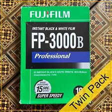 Fujifilm FP-3000B Instant B&W Film | 2 Packs x 10 Sheets | Box date 2014