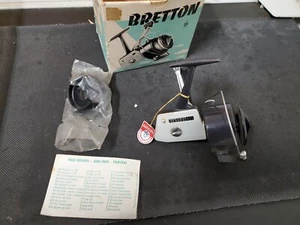 Carrete Bretton 805 France fishing reel brevet s6d6 w/ box & parts bag & paper - Picture 1 of 12