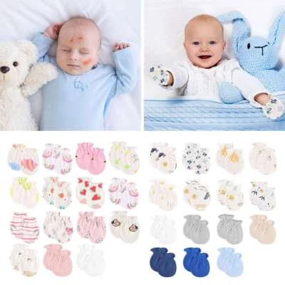 15Pairs Newborn Baby Mittens Infant Toddler Gloves No Scratch Cotton Gloves 0-6M - Image 1 of 4